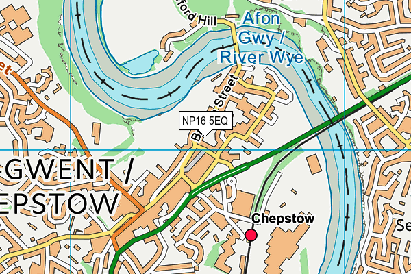 NP16 5EQ map - OS VectorMap District (Ordnance Survey)