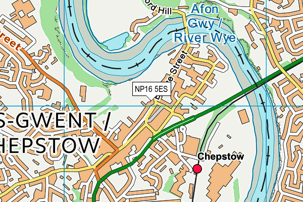 NP16 5ES map - OS VectorMap District (Ordnance Survey)