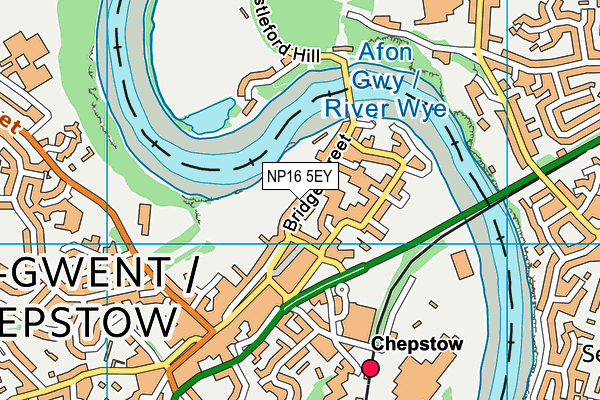 NP16 5EY map - OS VectorMap District (Ordnance Survey)