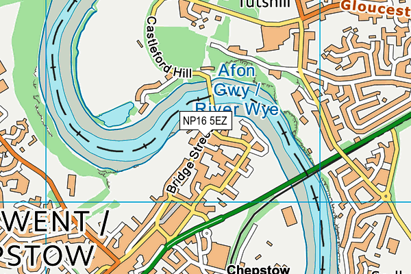 NP16 5EZ map - OS VectorMap District (Ordnance Survey)