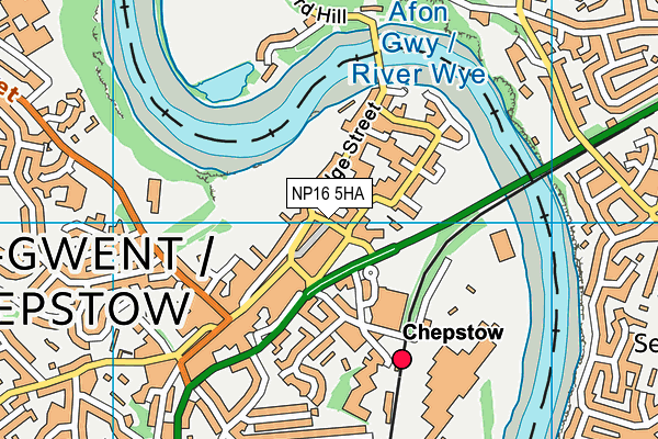 NP16 5HA map - OS VectorMap District (Ordnance Survey)