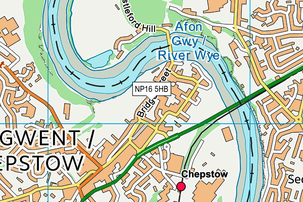 NP16 5HB map - OS VectorMap District (Ordnance Survey)