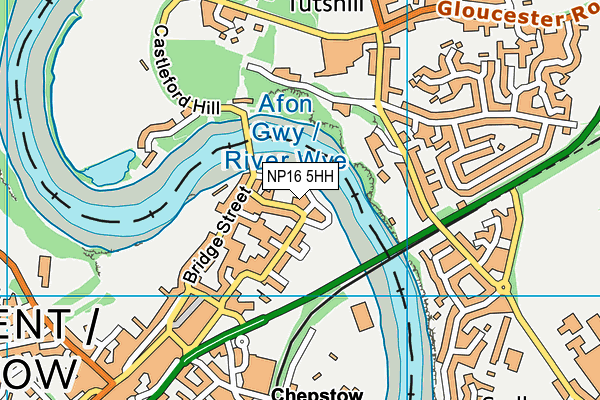 NP16 5HH map - OS VectorMap District (Ordnance Survey)