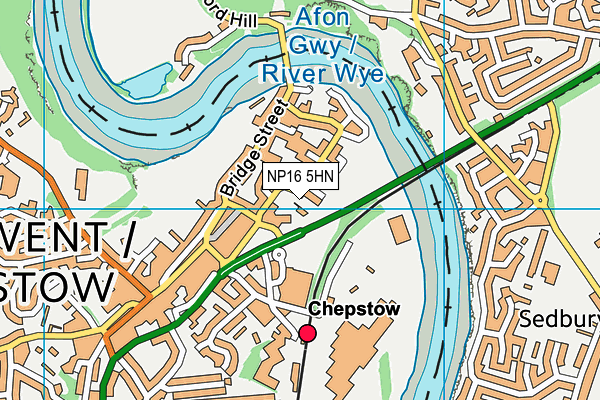 NP16 5HN map - OS VectorMap District (Ordnance Survey)