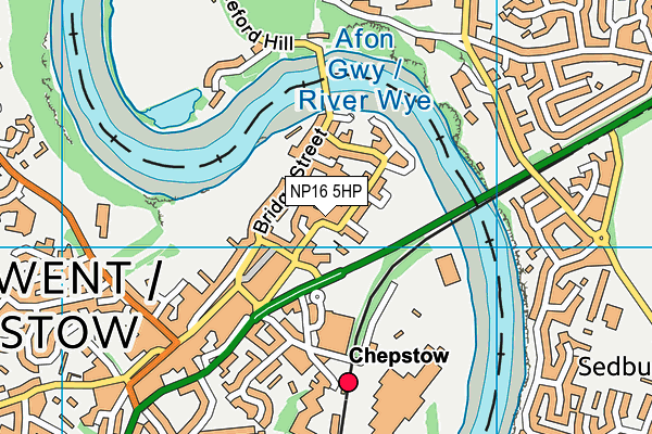 NP16 5HP map - OS VectorMap District (Ordnance Survey)