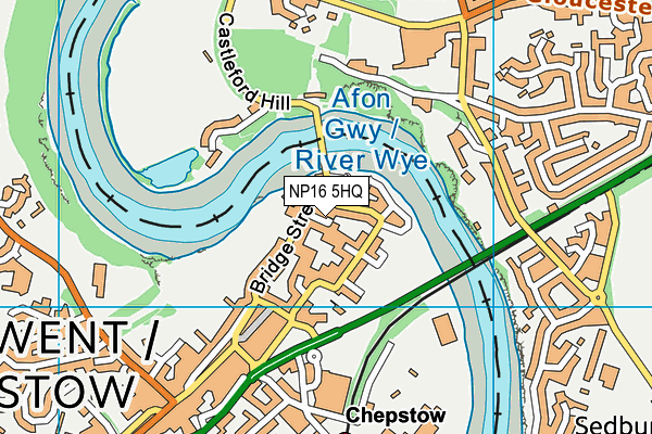 NP16 5HQ map - OS VectorMap District (Ordnance Survey)
