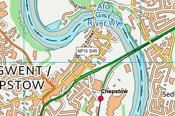 NP16 5HR map - OS VectorMap District (Ordnance Survey)