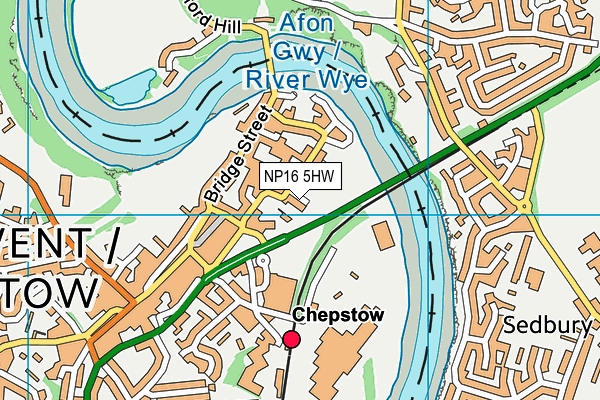 NP16 5HW map - OS VectorMap District (Ordnance Survey)