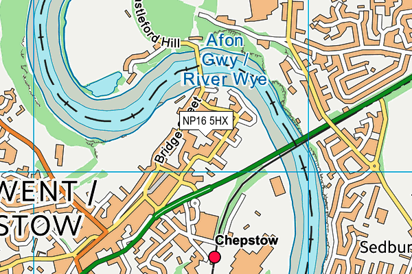 NP16 5HX map - OS VectorMap District (Ordnance Survey)