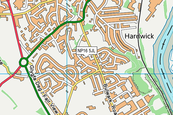 NP16 5JL map - OS VectorMap District (Ordnance Survey)