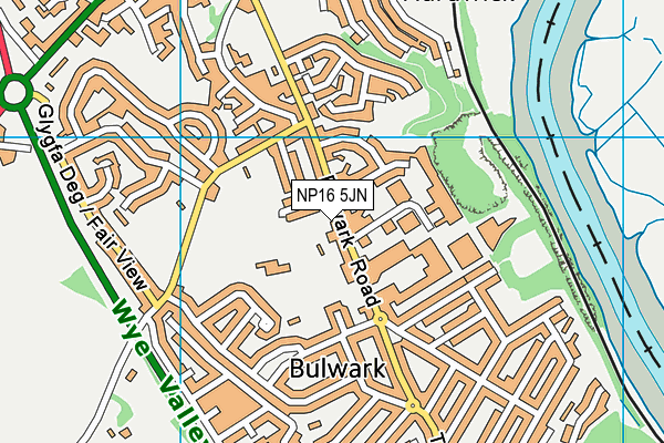 NP16 5JN map - OS VectorMap District (Ordnance Survey)