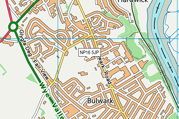 NP16 5JP map - OS VectorMap District (Ordnance Survey)