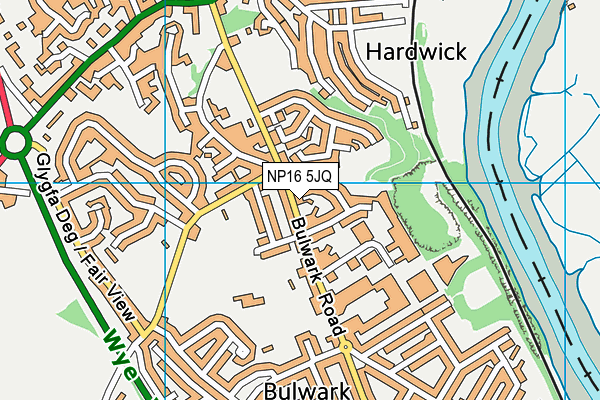 NP16 5JQ map - OS VectorMap District (Ordnance Survey)