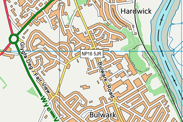 NP16 5JR map - OS VectorMap District (Ordnance Survey)