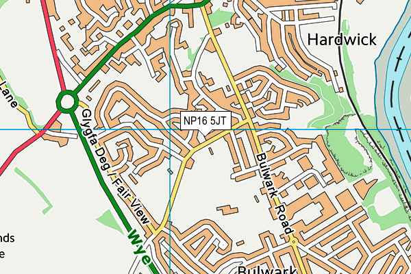 NP16 5JT map - OS VectorMap District (Ordnance Survey)