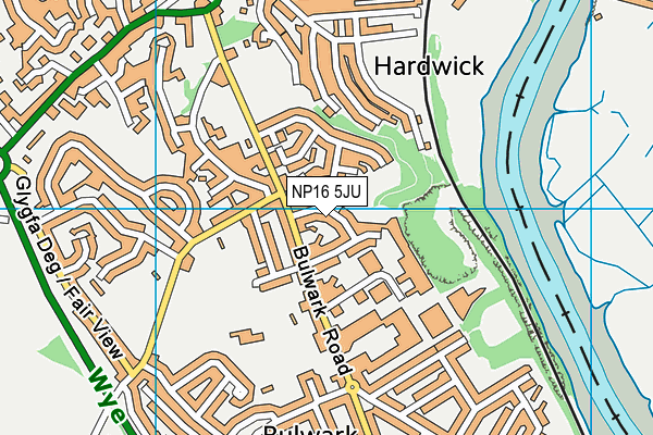 NP16 5JU map - OS VectorMap District (Ordnance Survey)