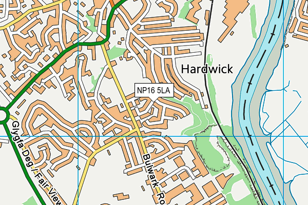 NP16 5LA map - OS VectorMap District (Ordnance Survey)