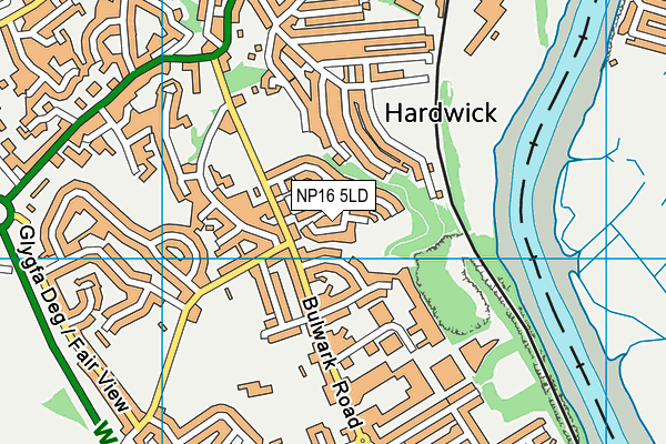 NP16 5LD map - OS VectorMap District (Ordnance Survey)