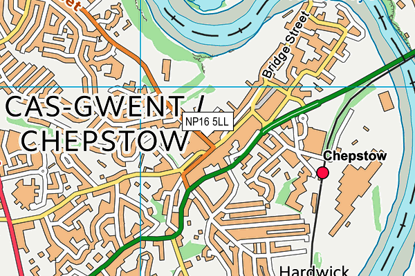 Map of CHEPSTOW BAR LTD at district scale