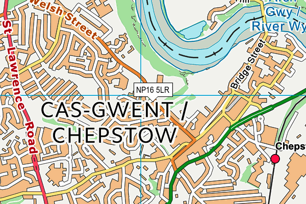 Chepstow School map (NP16 5LR) - OS VectorMap District (Ordnance Survey)