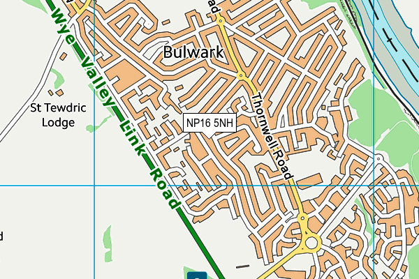 NP16 5NH map - OS VectorMap District (Ordnance Survey)