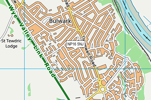 NP16 5NJ map - OS VectorMap District (Ordnance Survey)