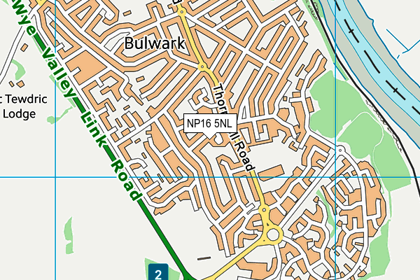 NP16 5NL map - OS VectorMap District (Ordnance Survey)