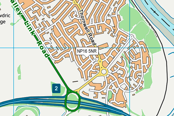 NP16 5NR map - OS VectorMap District (Ordnance Survey)
