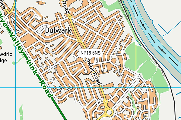 NP16 5NS map - OS VectorMap District (Ordnance Survey)