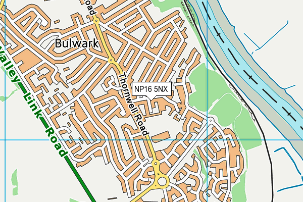 NP16 5NX map - OS VectorMap District (Ordnance Survey)