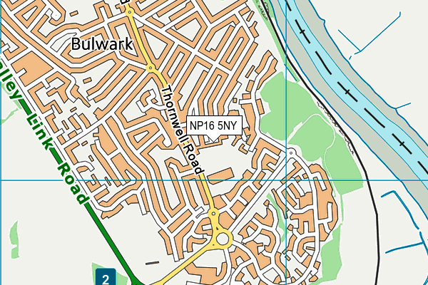 NP16 5NY map - OS VectorMap District (Ordnance Survey)