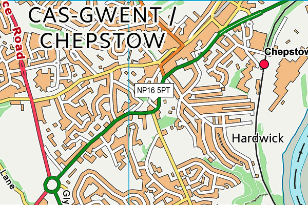 NP16 5PT map - OS VectorMap District (Ordnance Survey)