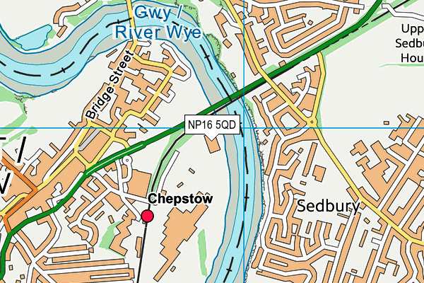 NP16 5QD map - OS VectorMap District (Ordnance Survey)