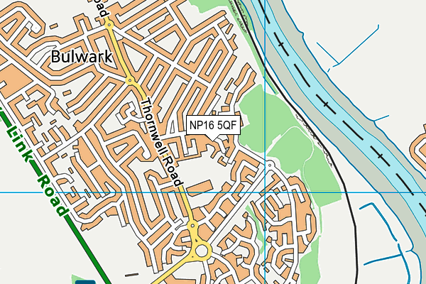NP16 5QF map - OS VectorMap District (Ordnance Survey)