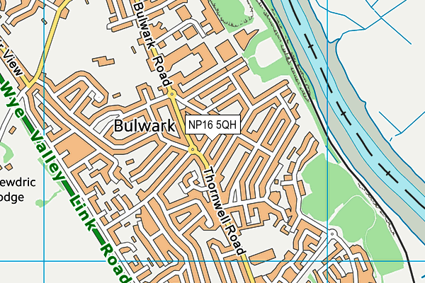NP16 5QH map - OS VectorMap District (Ordnance Survey)