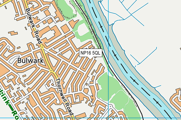 NP16 5QL map - OS VectorMap District (Ordnance Survey)