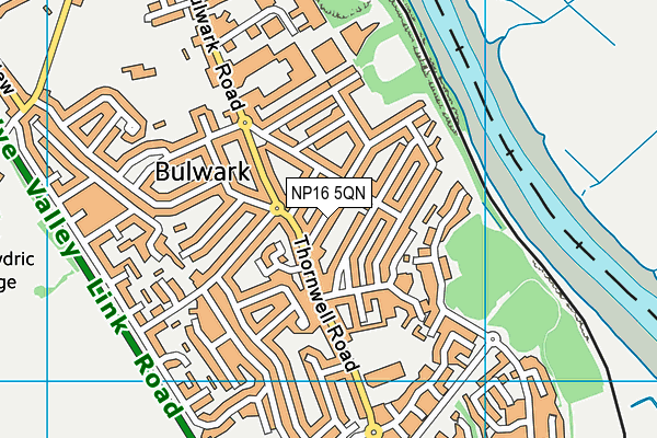 NP16 5QN map - OS VectorMap District (Ordnance Survey)