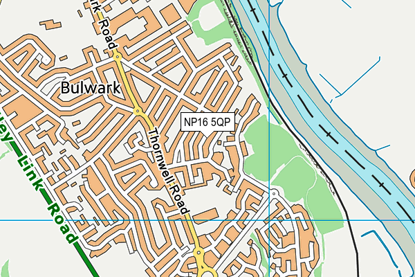 NP16 5QP map - OS VectorMap District (Ordnance Survey)