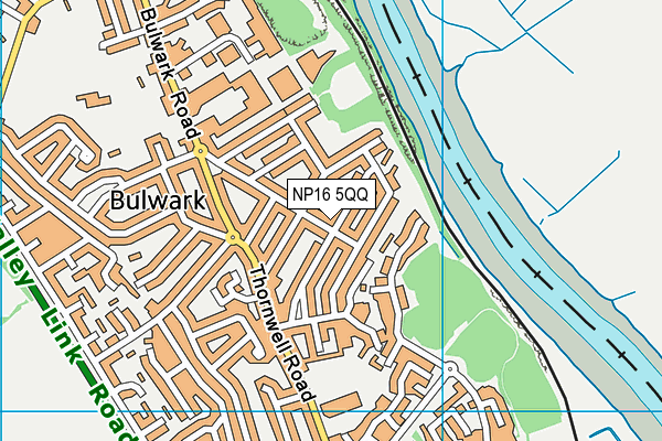 NP16 5QQ map - OS VectorMap District (Ordnance Survey)