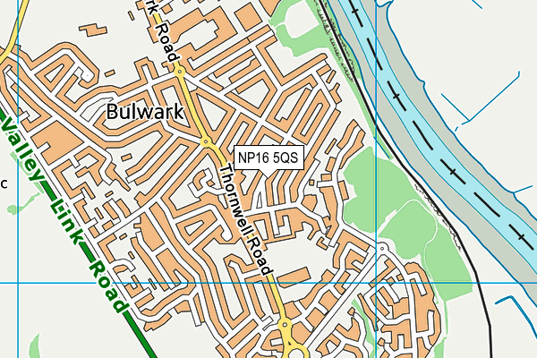 NP16 5QS map - OS VectorMap District (Ordnance Survey)