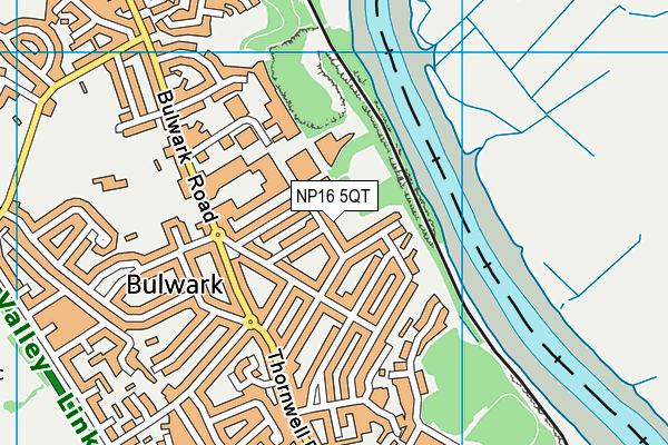 NP16 5QT map - OS VectorMap District (Ordnance Survey)