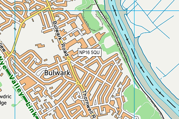 NP16 5QU map - OS VectorMap District (Ordnance Survey)