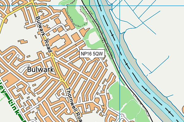 NP16 5QW map - OS VectorMap District (Ordnance Survey)