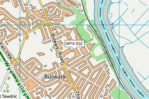 NP16 5QZ map - OS VectorMap District (Ordnance Survey)