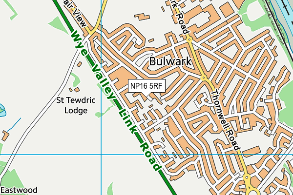 NP16 5RF map - OS VectorMap District (Ordnance Survey)