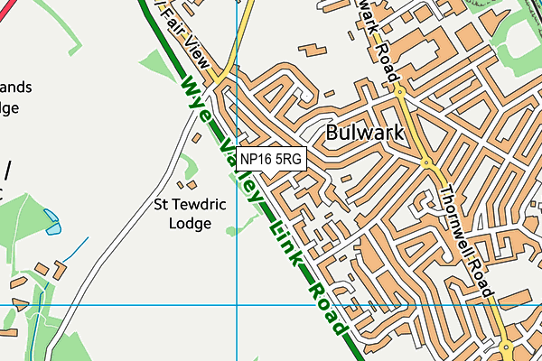 NP16 5RG map - OS VectorMap District (Ordnance Survey)