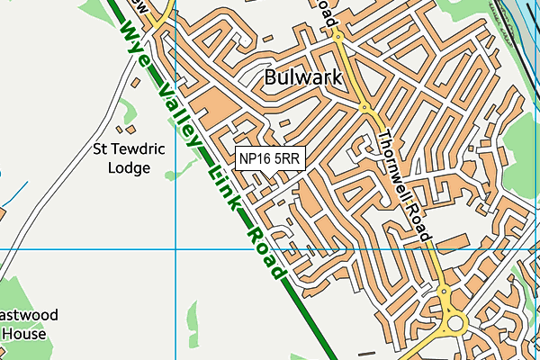 NP16 5RR map - OS VectorMap District (Ordnance Survey)
