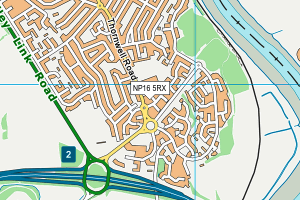 NP16 5RX map - OS VectorMap District (Ordnance Survey)