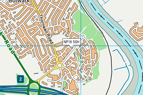NP16 5SH map - OS VectorMap District (Ordnance Survey)