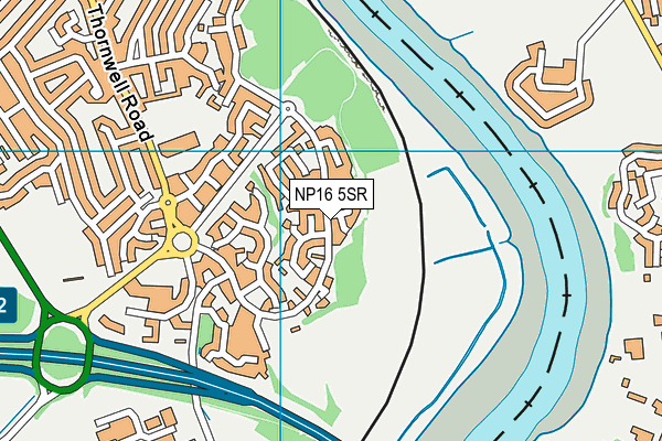 NP16 5SR map - OS VectorMap District (Ordnance Survey)